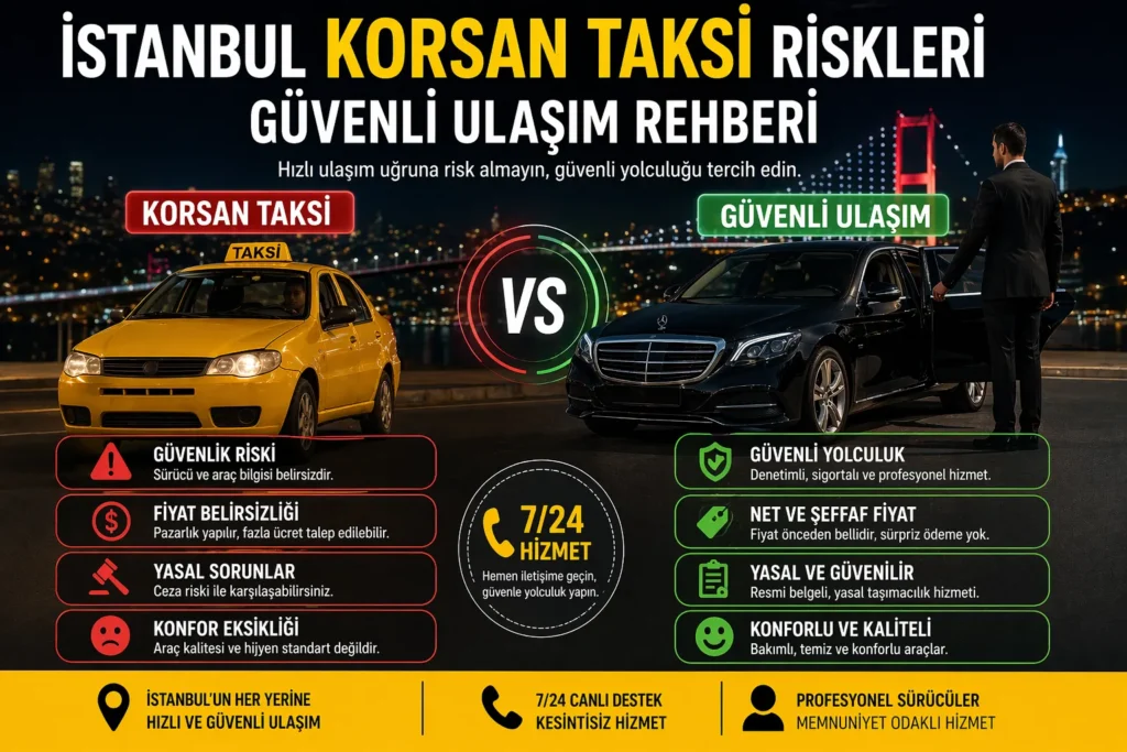 istanbul korsan taksi riskleri güvenli ulaşım